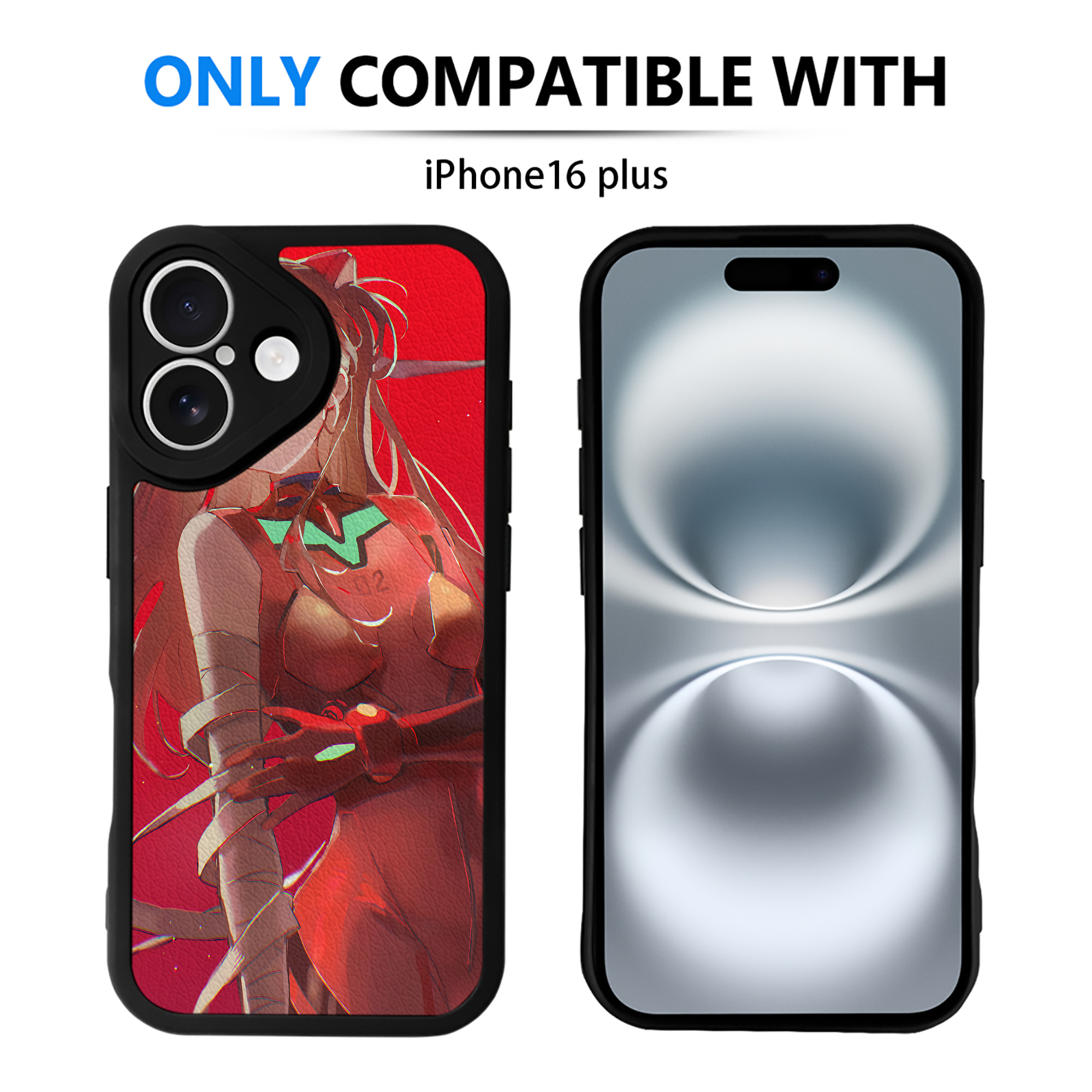 （画像用） EVA 新世紀エヴァンゲリオン 【iPhone 16シリーズ対応】シリコンスマホケース（レザー調） 材質：シリコン